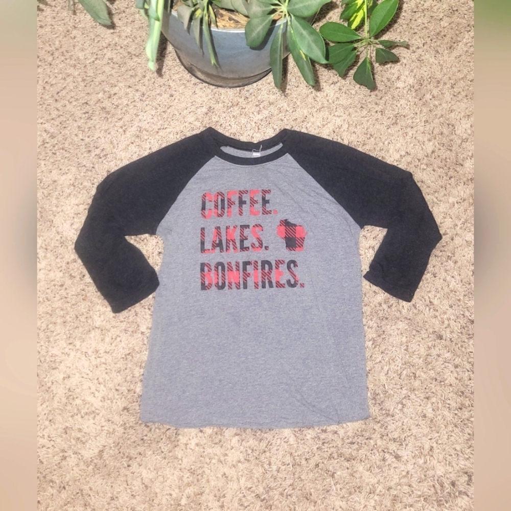 Wisconsin 3/4 Sleeve Shirt Women's Sz Med
